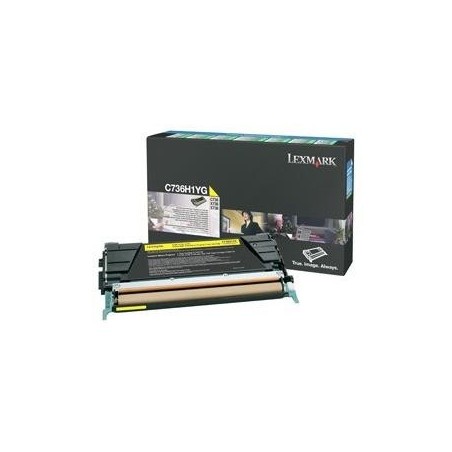 Toner jaune longue durée Lexmark pour C736 / X736 / X738, Toner Express : achat en ligne de Toner jaune longue durée Lexmark pou