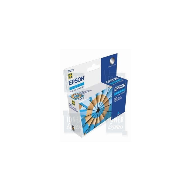 Cartouche Encre  Cyan EPSON (T0322), Toner Express : achat en ligne de Cartouche Encre  Cyan EPSON (T0322) pour imprimante