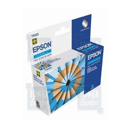 Cartouche Encre  Cyan EPSON (T0322), Toner Express : achat en ligne de Cartouche Encre  Cyan EPSON (T0322) pour imprimante