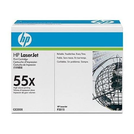 Toner noir HP haute capacité pour laserjet P3010 (55X), Toner Express : achat en ligne de Toner noir HP haute capacité pour lase