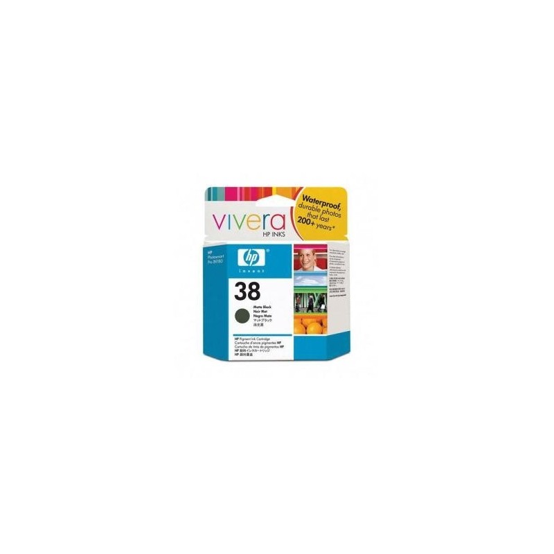Encre vivera noir mat HP pour Photosmart Pro B9180 ... (N°38), Toner Express : achat en ligne de Encre vivera noir mat HP pour P