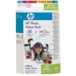 Value pack encre couleur HP+140 feuilles 10*15 pour Photosmart A432...(N°110), Toner Express : achat en ligne de Value pack encr