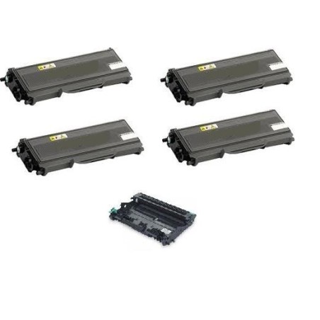 Pack de 4 toners génériques haute capacité et 1 tambour générique pour Brother HL 2140 /..., Toner Express : achat en ligne de P