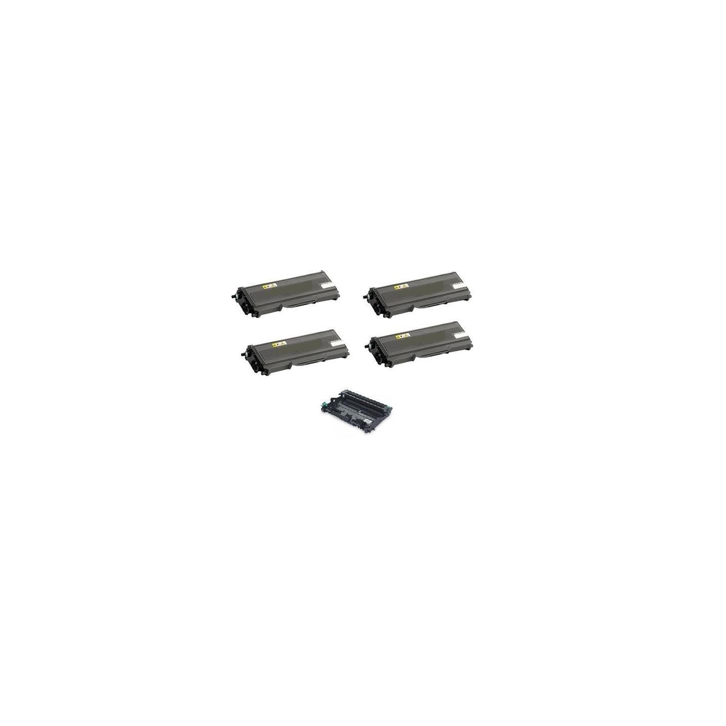 Pack de 4 toners génériques haute capacité et 1 tambour générique pour Brother HL 2140 /..., Toner Express : achat en ligne de P