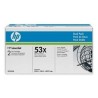 Pack de 2 Toners noires longue durée pour HP pour LaserJet P2015 (53X), Toner Express : achat en ligne de Pack de 2 Toners noire