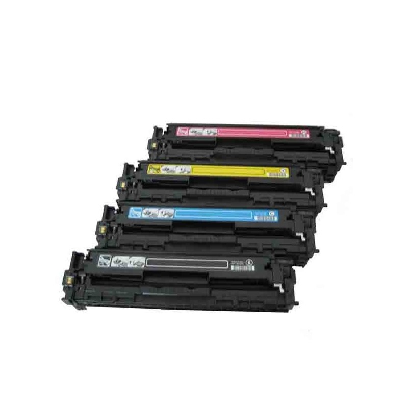Pack de 4 toners génériques haute qualité pour HP Colorlaserjet CP 1215 / 1515 / 1518 (EP716)(125A), Toner Express : achat en li