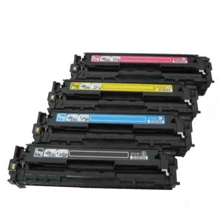 Pack de 4 toners génériques haute qualité pour HP Colorlaserjet CP 1215 / 1515 / 1518 (EP716)(125A), Toner Express : achat en li