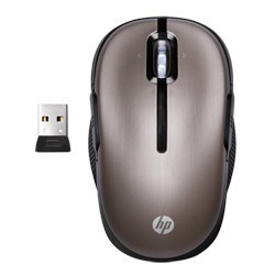 Souris optique mobile Sans fil HP 2.4Ghz Aluminium brossé, Toner Express : achat en ligne de Souris optique mobile Sans fil HP 2
