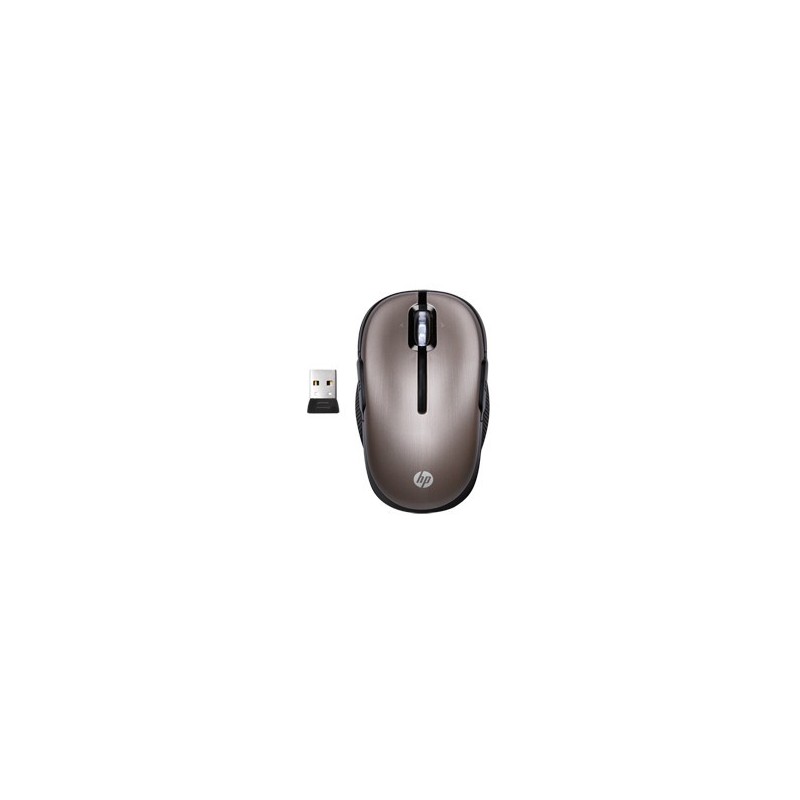 Souris optique mobile Sans fil HP 2.4Ghz Aluminium brossé, Toner Express : achat en ligne de Souris optique mobile Sans fil HP 2