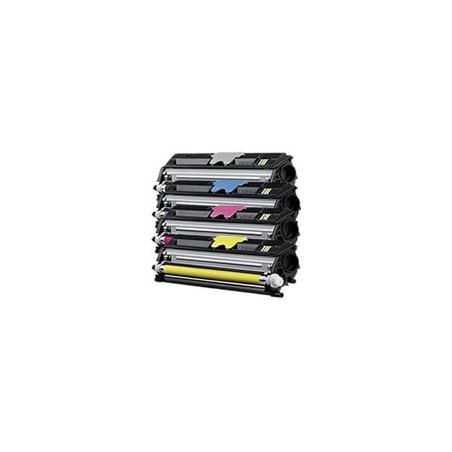 Pack de 4 toners génériques haute capacité pour Konica Minolta 1600w..., Toner Express : achat en ligne de Pack de 4 toners géné