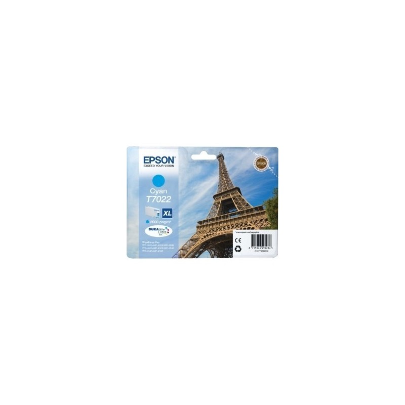 Cartouche d'encre cyan Epson XL pour WorkForce Pro WP4000/4500 SERIES, Toner Express : achat en ligne de Cartouche d'encre cyan 
