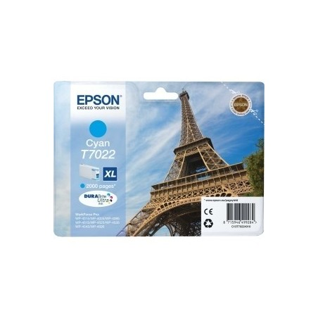 Cartouche d'encre cyan Epson XL pour WorkForce Pro WP4000/4500 SERIES, Toner Express : achat en ligne de Cartouche d'encre cyan 
