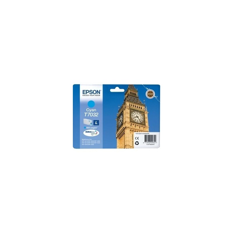 Cartouche d'encre cyan Epson L pour WorkForce Pro WP4000/4500 SERIES, Toner Express : achat en ligne de Cartouche d'encre cyan E