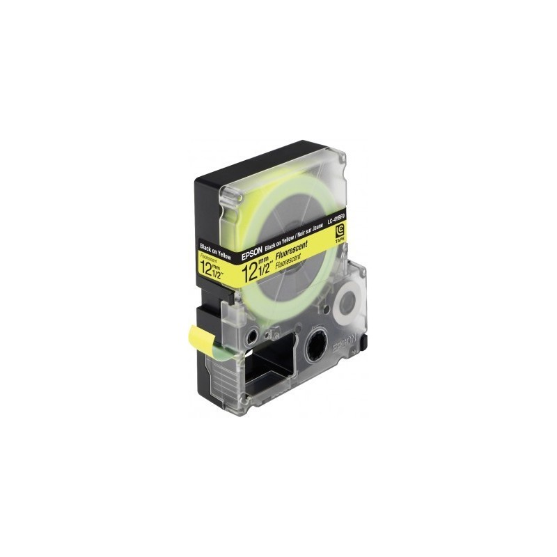 Ruban fluorescent jaune / texte noir Epson 12mm x 9m pour LW 400 (LC-4YBF9), Toner Express : achat en ligne de Ruban fluorescent