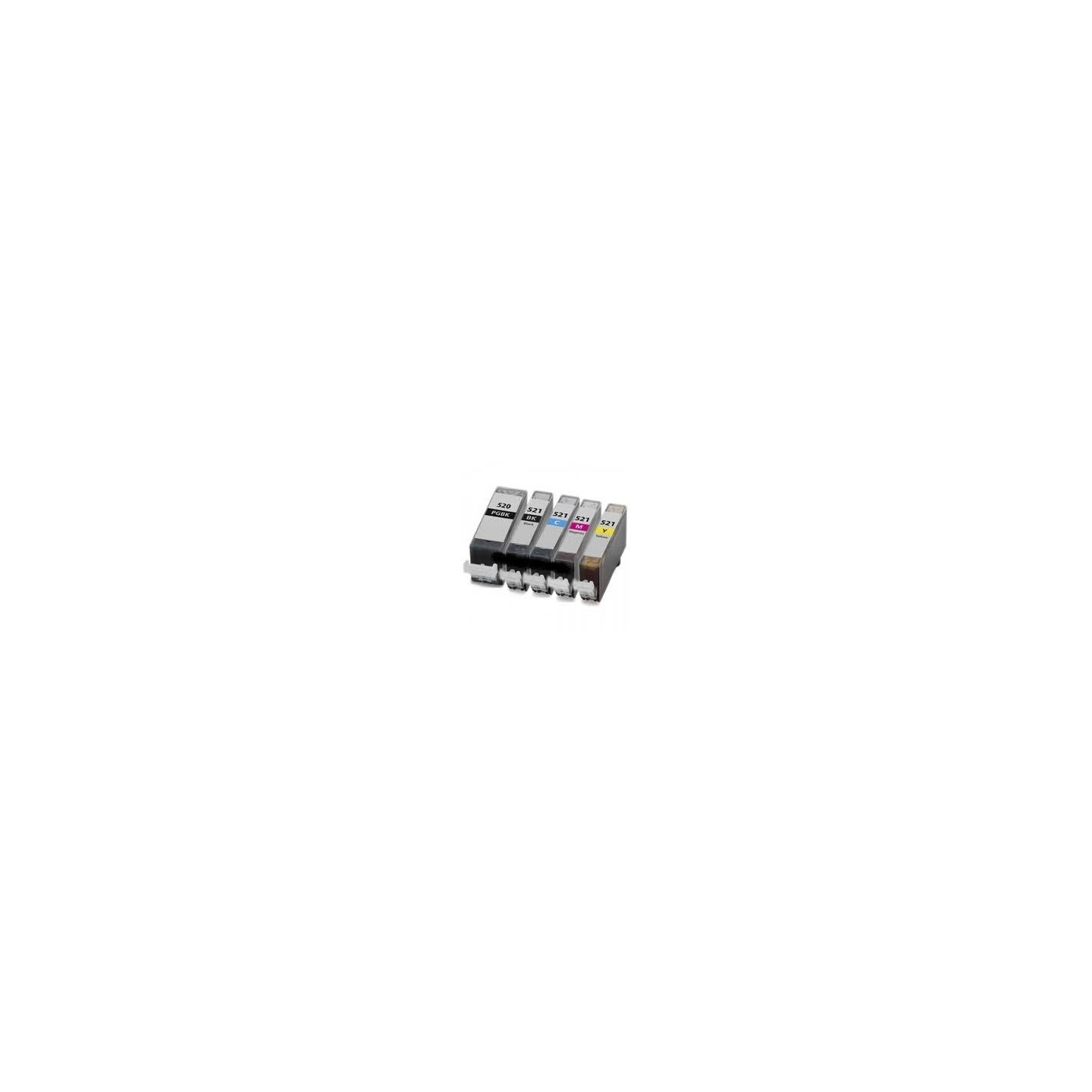 Pack de 5 cartouches génériques pour Canon Pixma ip3600 / mp540...PGI520BK/CL521, Toner Express : achat en ligne de Pack de 5 ca