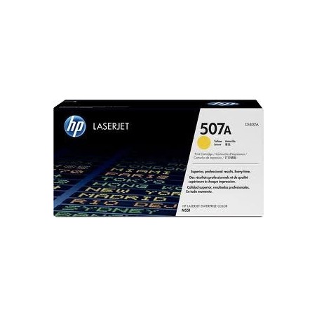 Toner jaune HP pour laserjet Entreprise 500 M551 .... (507A), Toner Express : achat en ligne de Toner jaune HP pour laserjet Ent