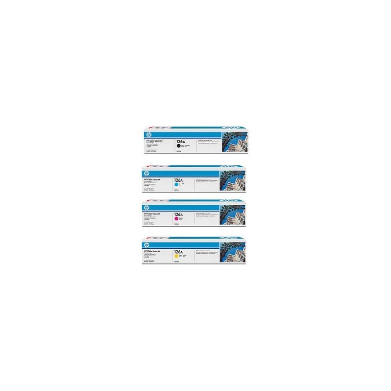 Pack de 4 Toners HP pour laserjet Pro CP1025 (126A), Toner Express : achat en ligne de Pack de 4 Toners HP pour laserjet Pro CP1