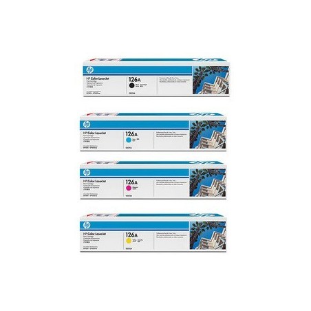 Pack de 4 Toners HP pour laserjet Pro CP1025 (126A), Toner Express : achat en ligne de Pack de 4 Toners HP pour laserjet Pro CP1