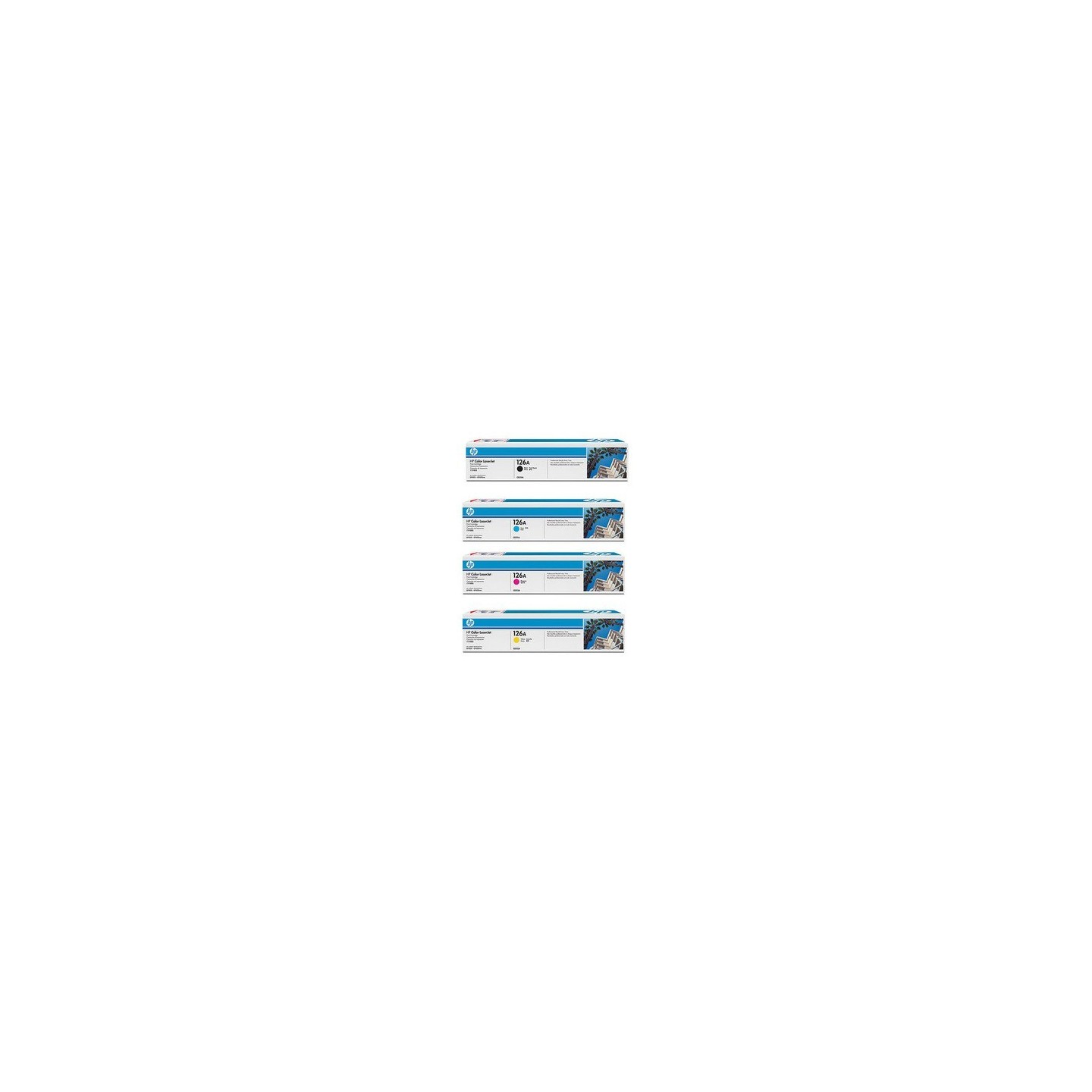 Pack de 4 Toners HP pour laserjet Pro CP1025 (126A), Toner Express : achat en ligne de Pack de 4 Toners HP pour laserjet Pro CP1