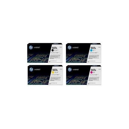 Pack de 4 toners HP pour laserjet Entreprise 500 M551 .... (507A), Toner Express : achat en ligne de Pack de 4 toners HP pour la