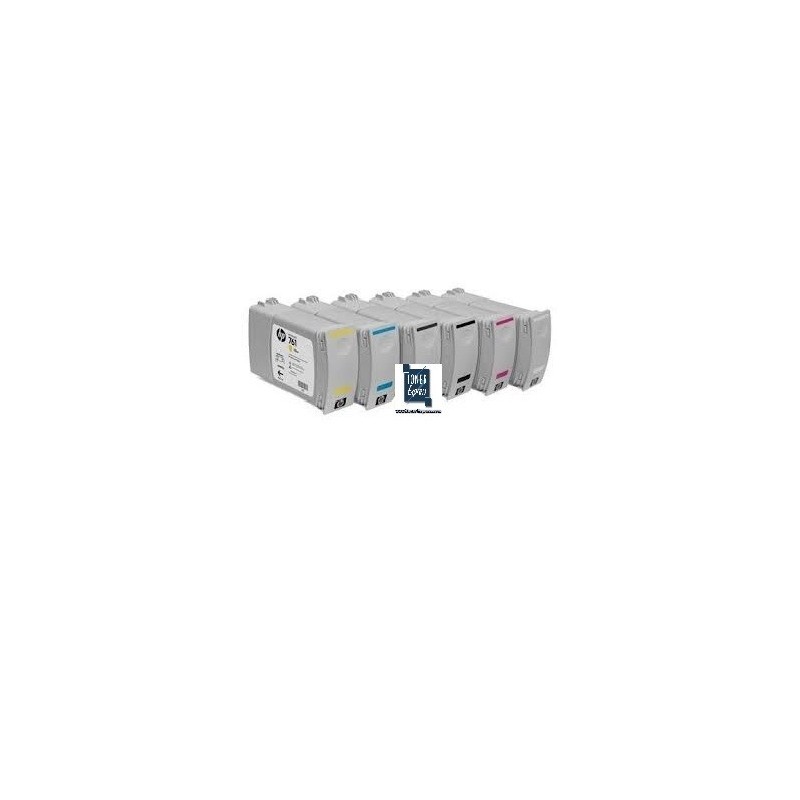 Pack de 7 cartouches Hp pour Designjet T7100 (N°761), Toner Express : achat en ligne de Pack de 7 cartouches Hp pour Designjet T