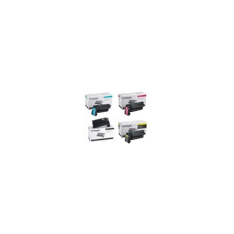 Pack de 4 toners longues durées LEXMARK pour C 750, Toner Express : achat en ligne de Pack de 4 toners longues durées LEXMARK po