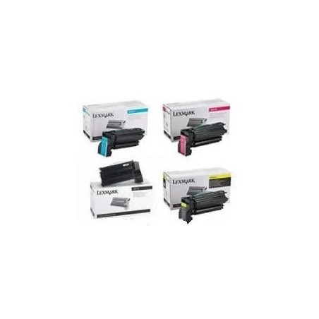 Pack de 4 toners longues durées LEXMARK pour C 750, Toner Express : achat en ligne de Pack de 4 toners longues durées LEXMARK po