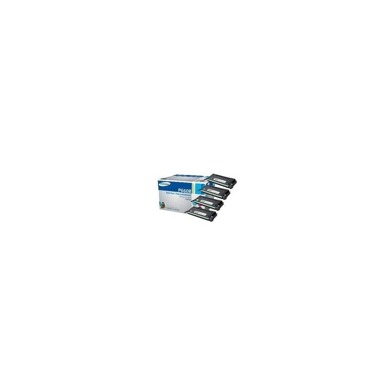 Pack de 4 toners hautes capacités Samsung pour CLP-610ND / 660D / 660ND, Toner Express : achat en ligne de Pack de 4 toners haut