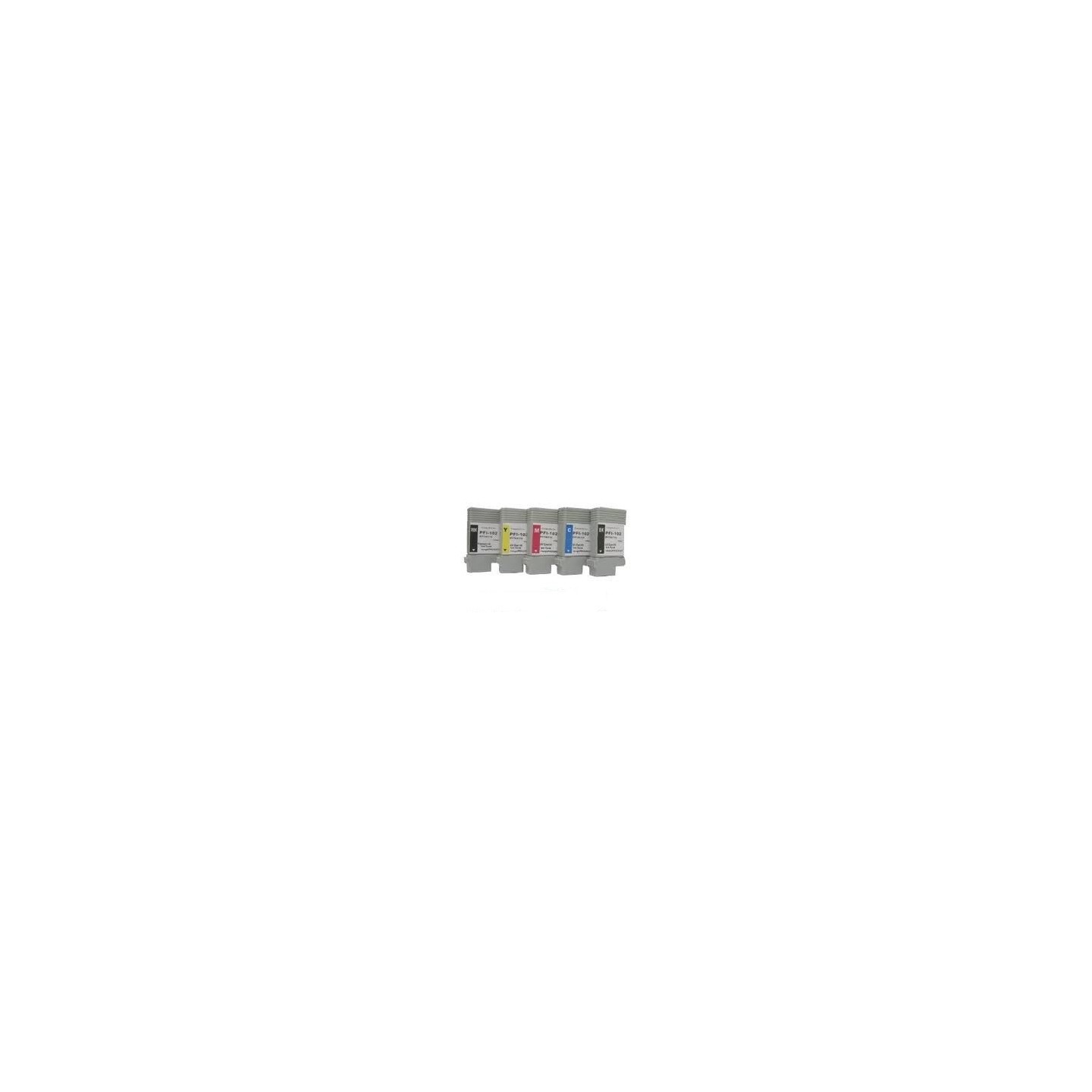 Pack de 5 cartouches Canon pour IPF500 / IPF600 / IPF700 (PFI-102), Toner Express : achat en ligne de Pack de 5 cartouches Canon