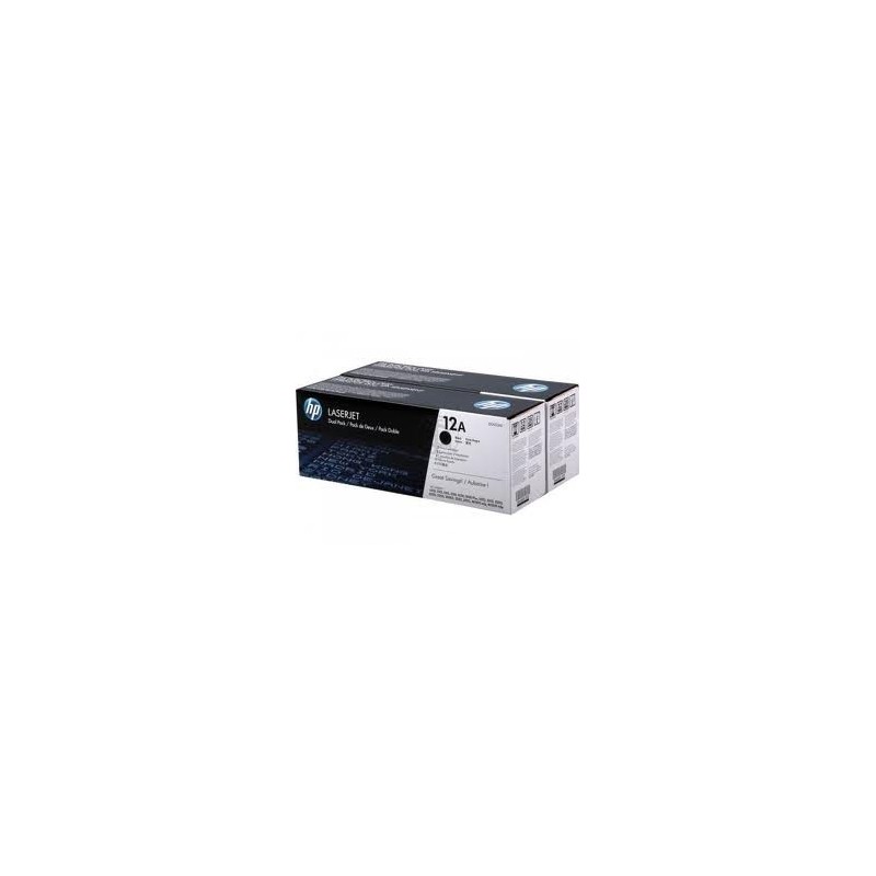 Pack de 2 toners noirs HP pour imprimante LaserJet 1010/1015/1020/3015... (12A), Toner Express : achat en ligne de Pack de 2 ton