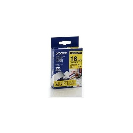 Ruban Matriciel Jaune et Noir BROTHER (TZ-S641) 18mm, Toner Express : achat en ligne de Ruban Matriciel Jaune et Noir BROTHER (T