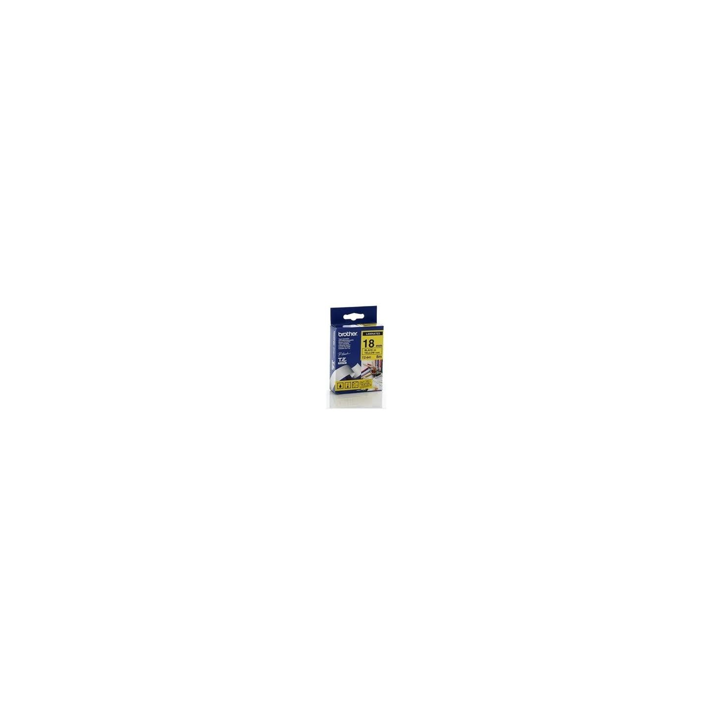 Ruban Matriciel Jaune et Noir BROTHER (TZ-S641) 18mm, Toner Express : achat en ligne de Ruban Matriciel Jaune et Noir BROTHER (T