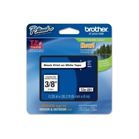 Ruban Matriciel Noir/blanc Brother  (TZ-221) 9mm, Toner Express : achat en ligne de Ruban Matriciel Noir/blanc Brother  (TZ-221)