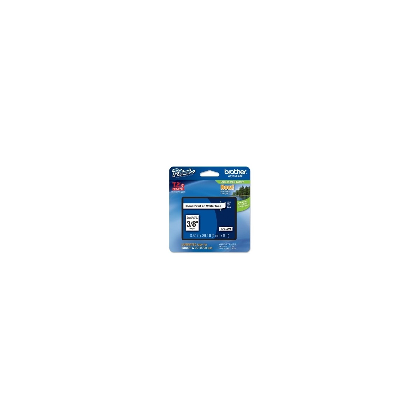 Ruban Matriciel Noir/blanc Brother  (TZ-221) 9mm, Toner Express : achat en ligne de Ruban Matriciel Noir/blanc Brother  (TZ-221)