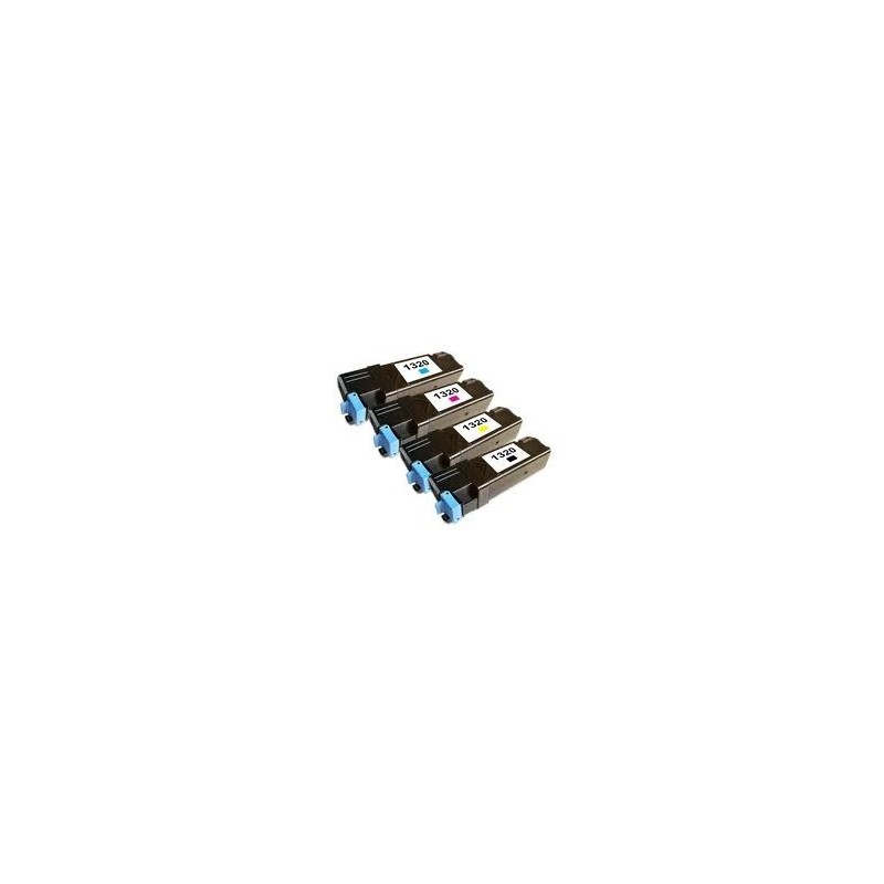 Eco pack de 4 Toners génériques Médiasciences 100% neuf pour Dell 1320c, Toner Express : achat en ligne de Eco pack de 4 Toners 