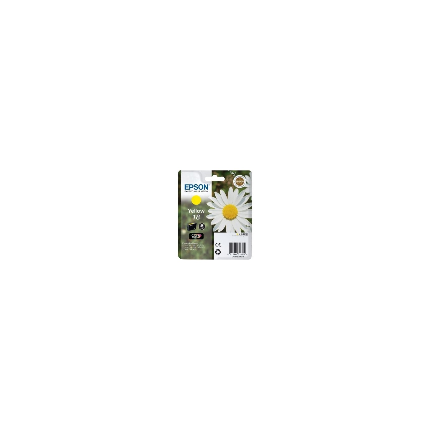 Cartouche jaune EPSON pour Expression Home XP-205 / XP-30 ... (N°18), Toner Express : achat en ligne de Cartouche jaune EPSON po