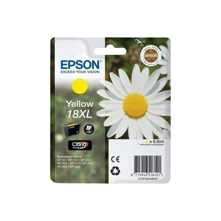 Cartouche jaune haute capacité EPSON pour Expression Home XP-205 / XP-30 ... (N°18XL), Toner Express : achat en ligne de Cartouc