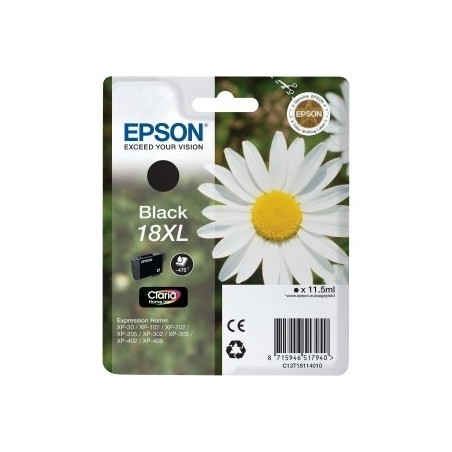 Cartouche noire haute capacité EPSON pour Expression Home XP-205 / XP-30 ... (N°18XL), Toner Express : achat en ligne de Cartouc