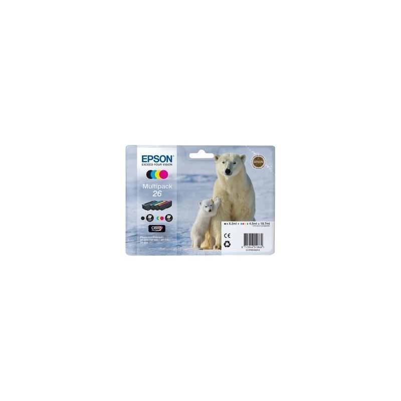Multipack EPSON pour Expression Home XP-600... (N°26) (ours), Toner Express : achat en ligne de Multipack EPSON pour Expression 