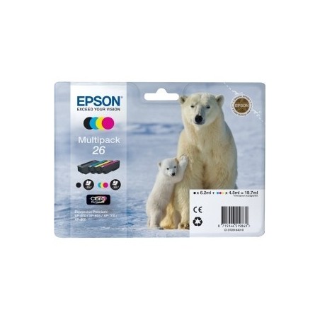 Multipack EPSON pour Expression Home XP-600... (N°26) (ours), Toner Express : achat en ligne de Multipack EPSON pour Expression 