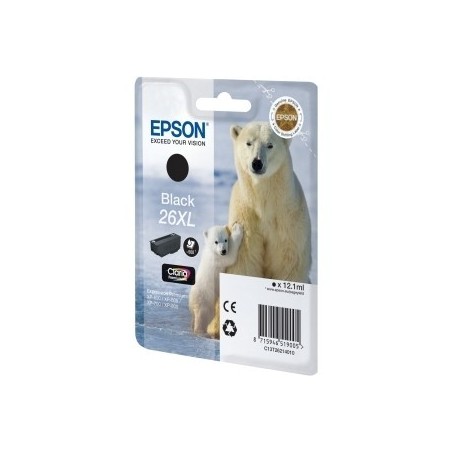 Cartouche noire haute capacité EPSON pour Expression Home XP-600... (N°26XL) (ours), Toner Express : achat en ligne de Cartouche
