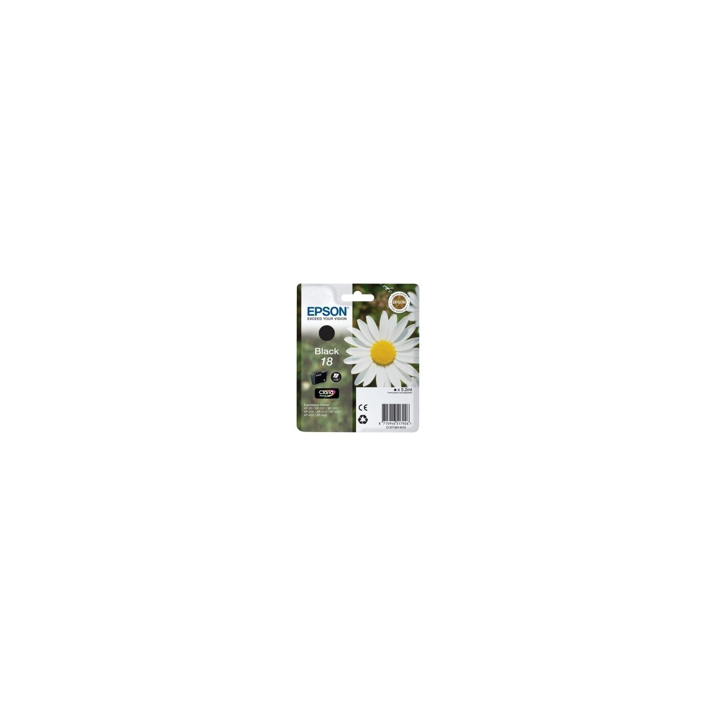 Cartouche noire EPSON pour Expression Home XP-205 / XP-30 ... (N°18), Toner Express : achat en ligne de Cartouche noire EPSON po