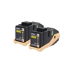 Pack de 2 toners jaunes Epson pour Aculaser C9300n, Toner Express : achat en ligne de Pack de 2 toners jaunes Epson pour Aculase
