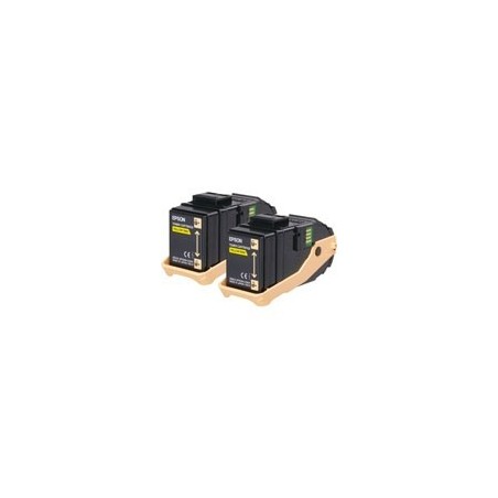 Pack de 2 toners jaunes Epson pour Aculaser C9300n, Toner Express : achat en ligne de Pack de 2 toners jaunes Epson pour Aculase