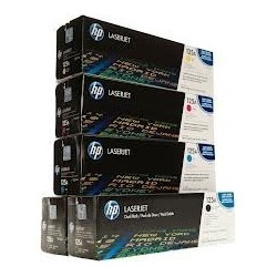 Pack de 5 toners HP pour Colorlaserjet CP 1215 / 1515 / 1518 (125A), Toner Express : achat en ligne de Pack de 5 toners HP pour 