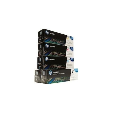Pack de 5 toners HP pour Colorlaserjet CP 1215 / 1515 / 1518 (125A), Toner Express : achat en ligne de Pack de 5 toners HP pour 